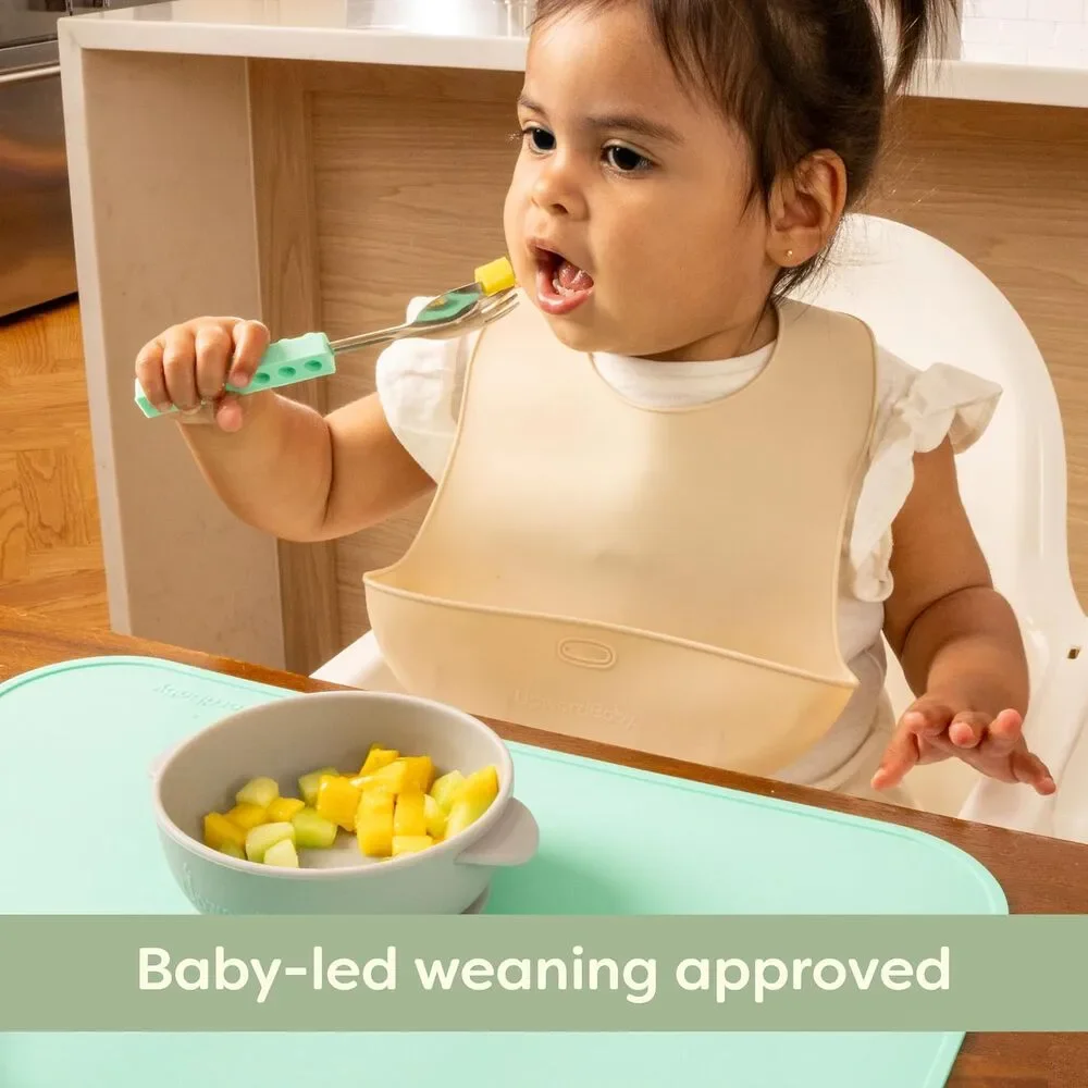 Toddler Silverware Set Interlocking 6 Piece Toddler Spoons&Forks Self-Feeding 2+
